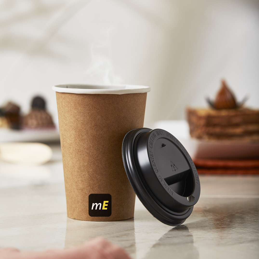 mEP VASO POLIPAPEL SIMPLE PARED KRAFT PERSONALIZADO 8OZ (240CC) X UNIDAD
