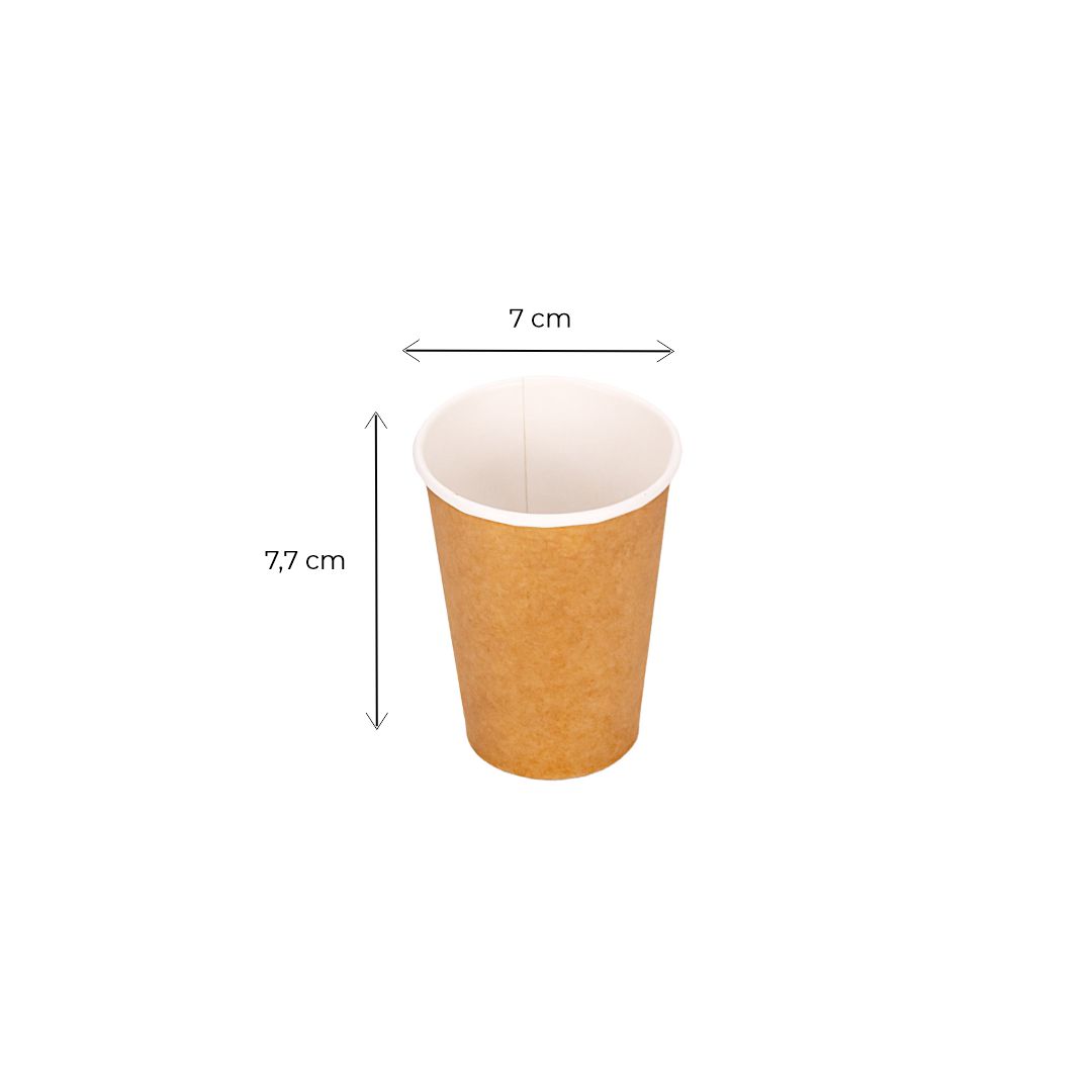 mEP VASO POLIPAPEL SIMPLE PARED KRAFT PERSONALIZADO 8OZ (240CC) X UNIDAD