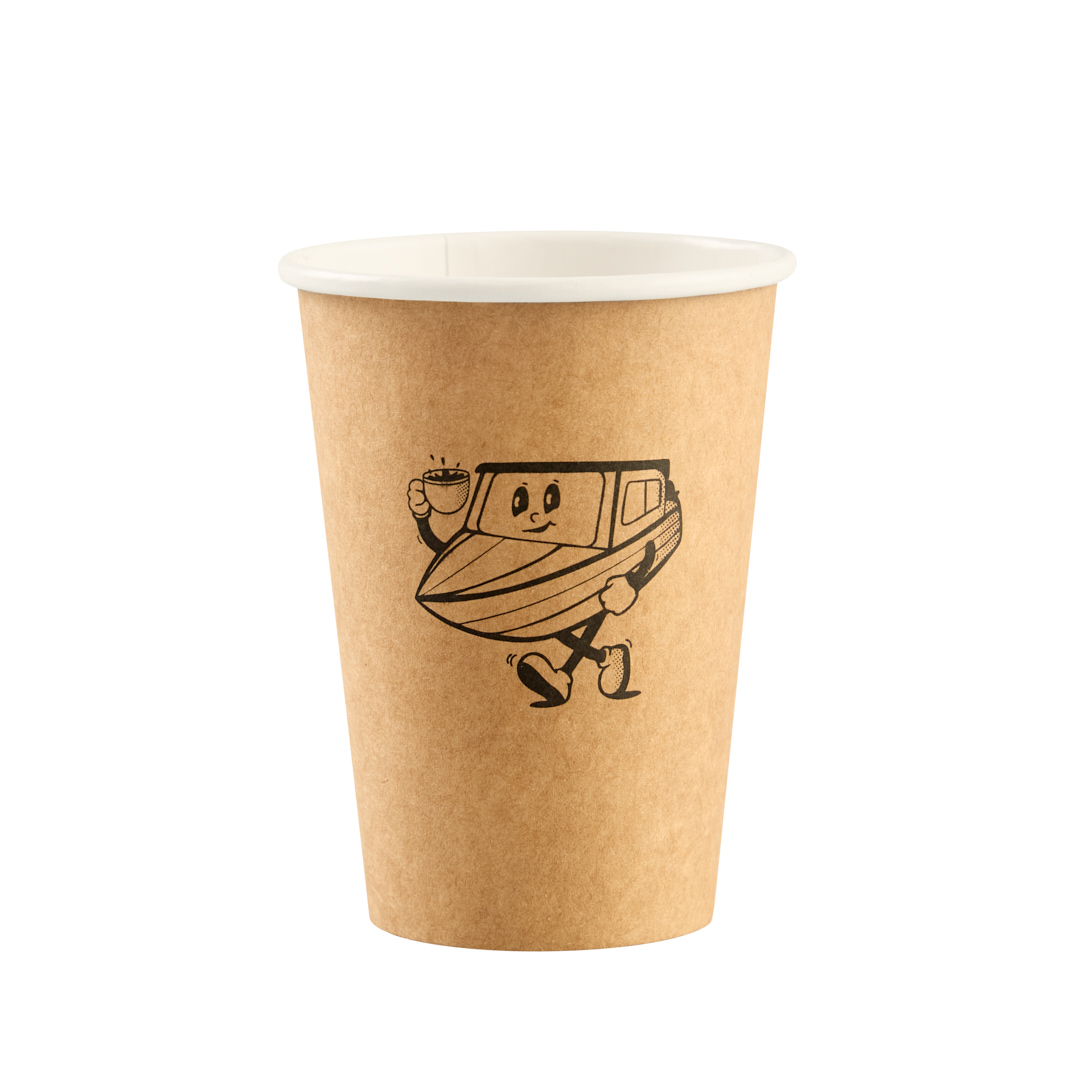 mEP VASO POLIPAPEL SIMPLE PARED KRAFT PERSONALIZADO 8OZ (240CC) X UNIDAD