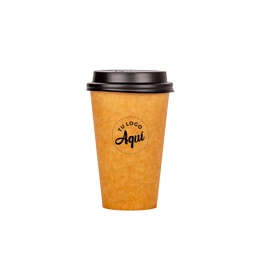 mEP VASO POLIPAPEL SIMPLE PARED KRAFT PERSONALIZADO 12OZ (355CC) X UNIDAD