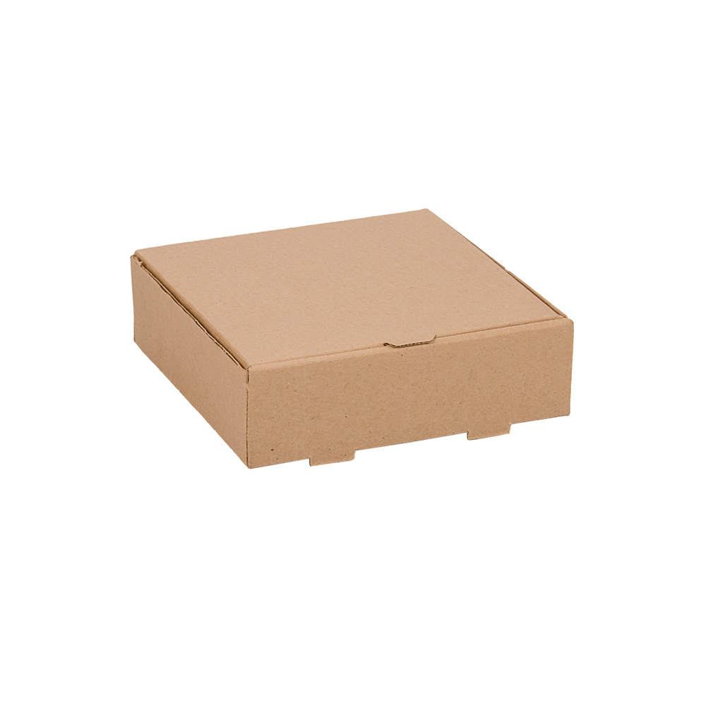 CAJA MICRO CARTON MARRON/MARRON (18.5*18.5*5.5CM) (HAMBURGUESA) *100UNID.