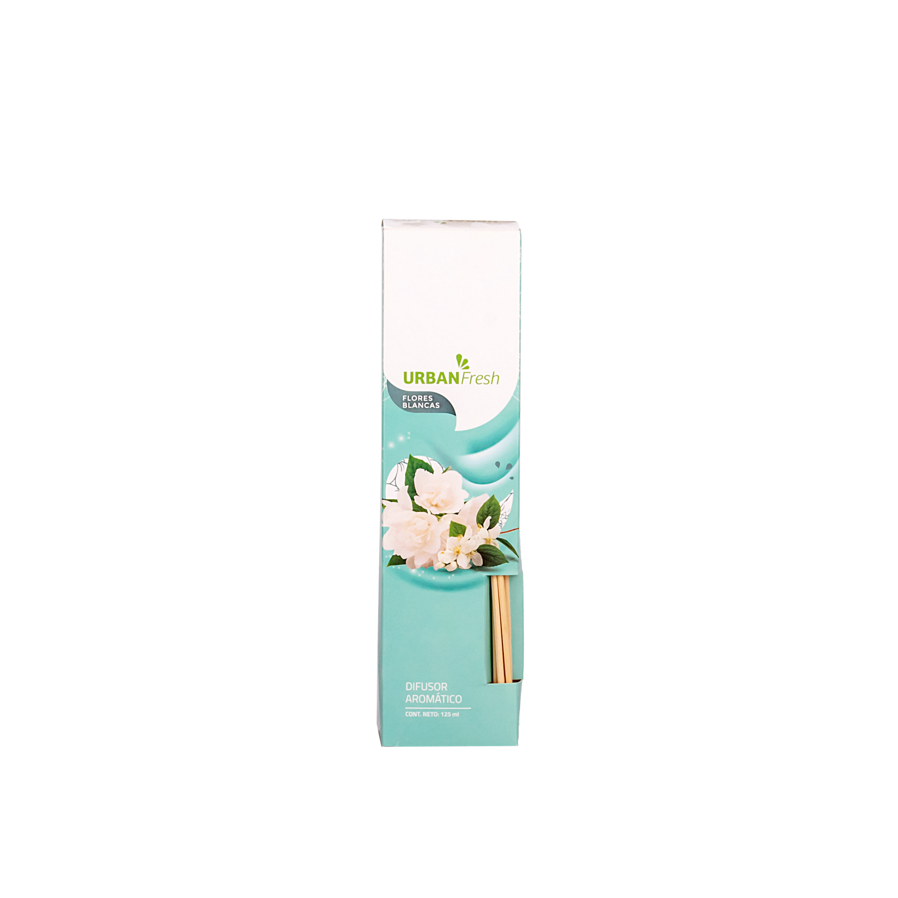 DIFUSOR CON VARILLA BAMBU URBAN FRESH FLORES BLANCAS (70ML) *UNID