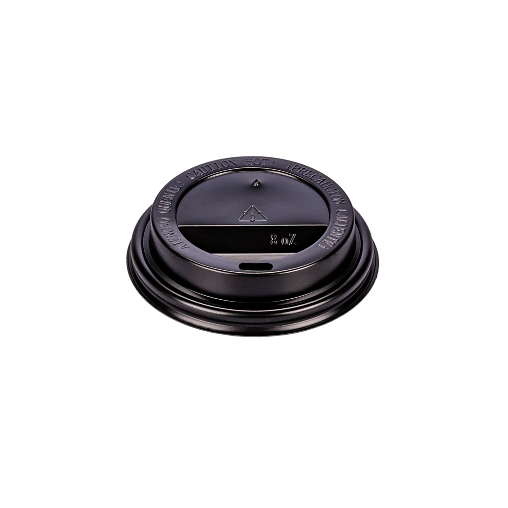 TAPA VASOS POLIPAPEL. ENPOLEX  CON PICO NEGRA 8OZ P/DOBLE Y SIMPLE PARED *100UNID