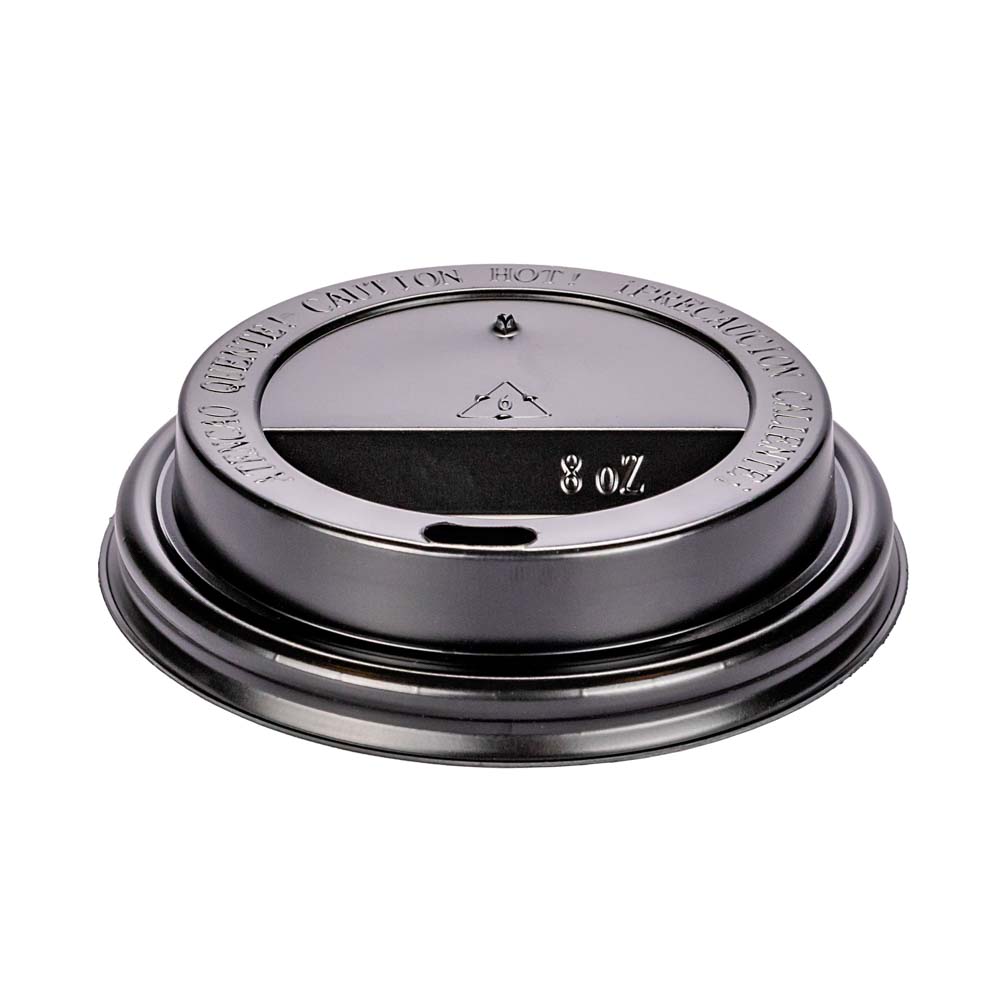 TAPA VASOS POLIPAPEL. ENPOLEX  CON PICO NEGRA 8OZ P/DOBLE Y SIMPLE PARED *100UNID