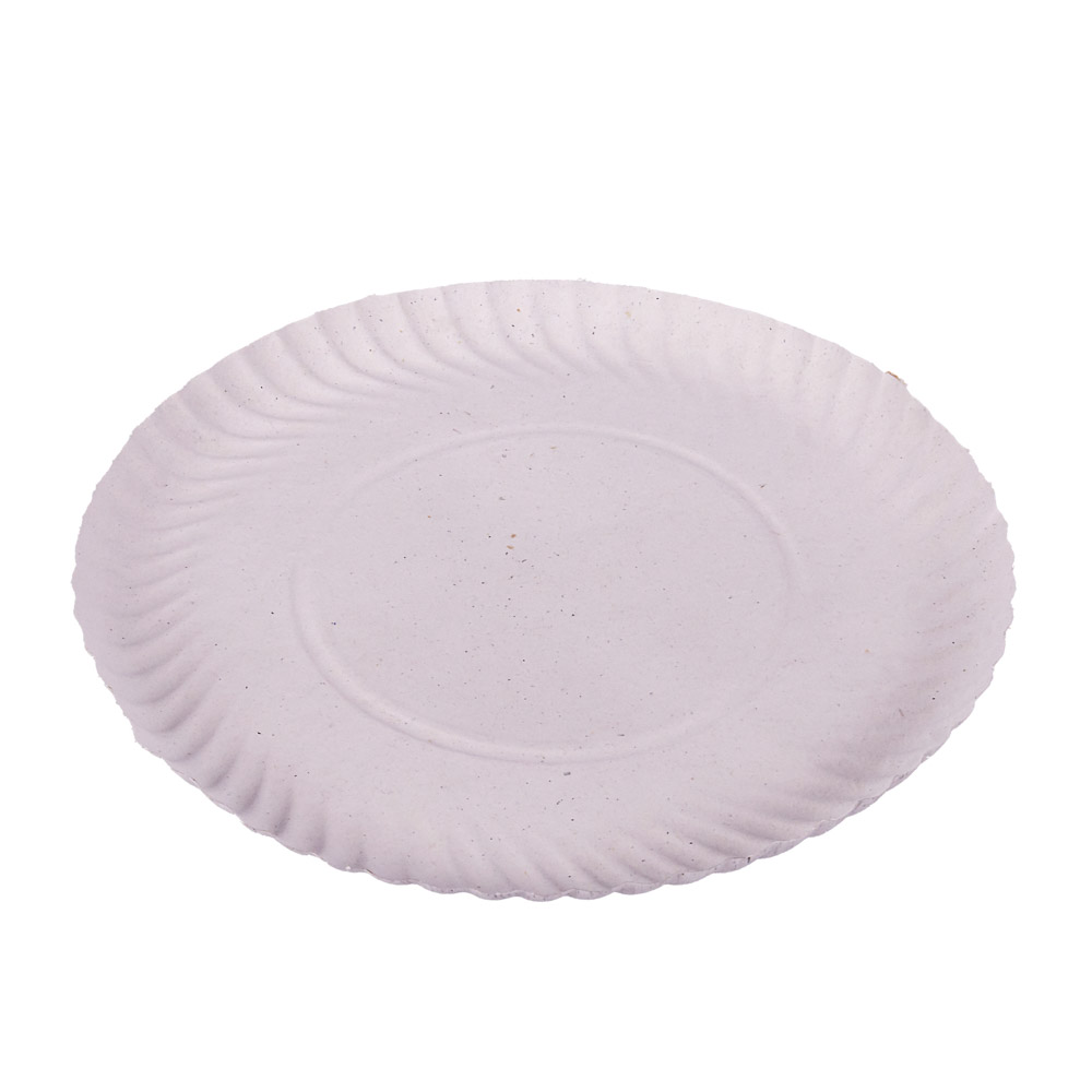 BANDEJA CARTON REDONDA BLANCA LINEA ROJA Nº14 (26CM) *100UNID