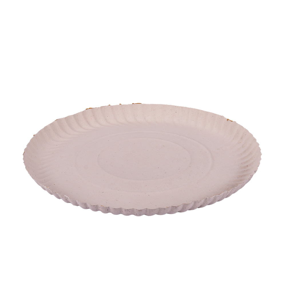 BANDEJA CARTON REDONDA BLANCA LINEA ROJA Nº15 (31CM) *100UNID