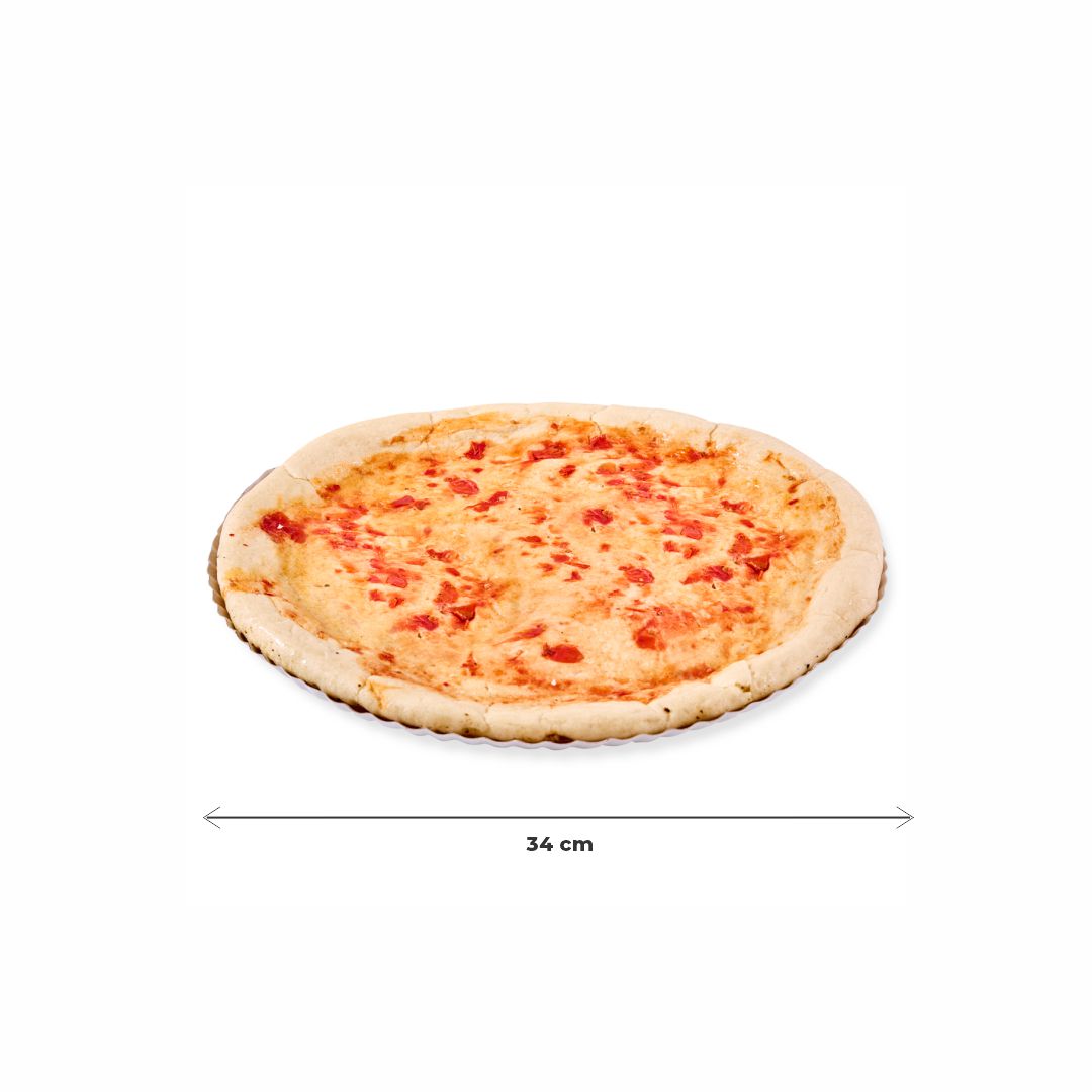 BANDEJA CARTON REDONDA BLANCA LINEA ROJA Nº16 (34CM) *100UNID