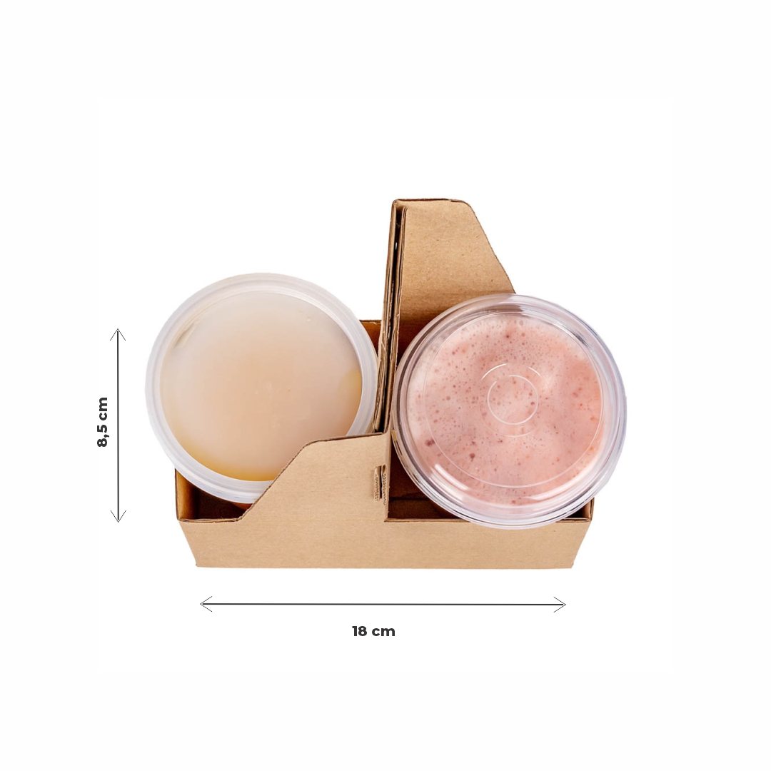 PORTAVASOS VALIJA CARTON MICRO PARA 2 VASOS CAFE *100UNID