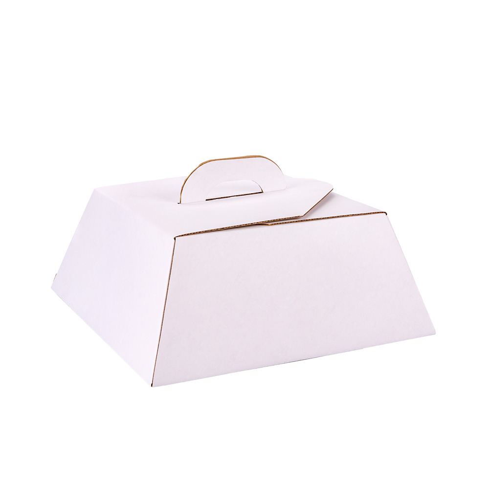 ESTUCHE TORTA CARTON MICRO BLANCO/MARRON (31*31*13CM) *UNID