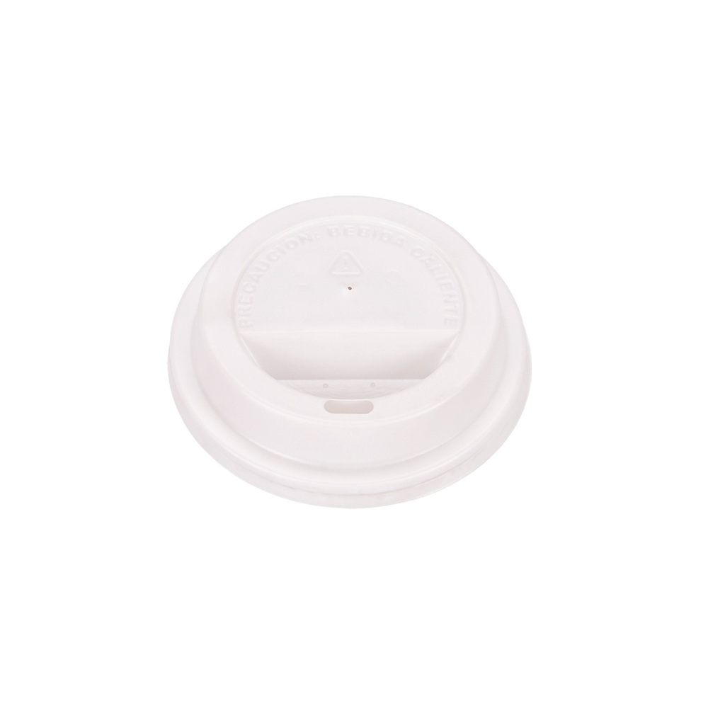 TAPA VASOS POLIPAPEL SOLUPLEX CON PICO.BLANCA.12OZ P/DOBLE Y SIMPLE PARED *100UNID.