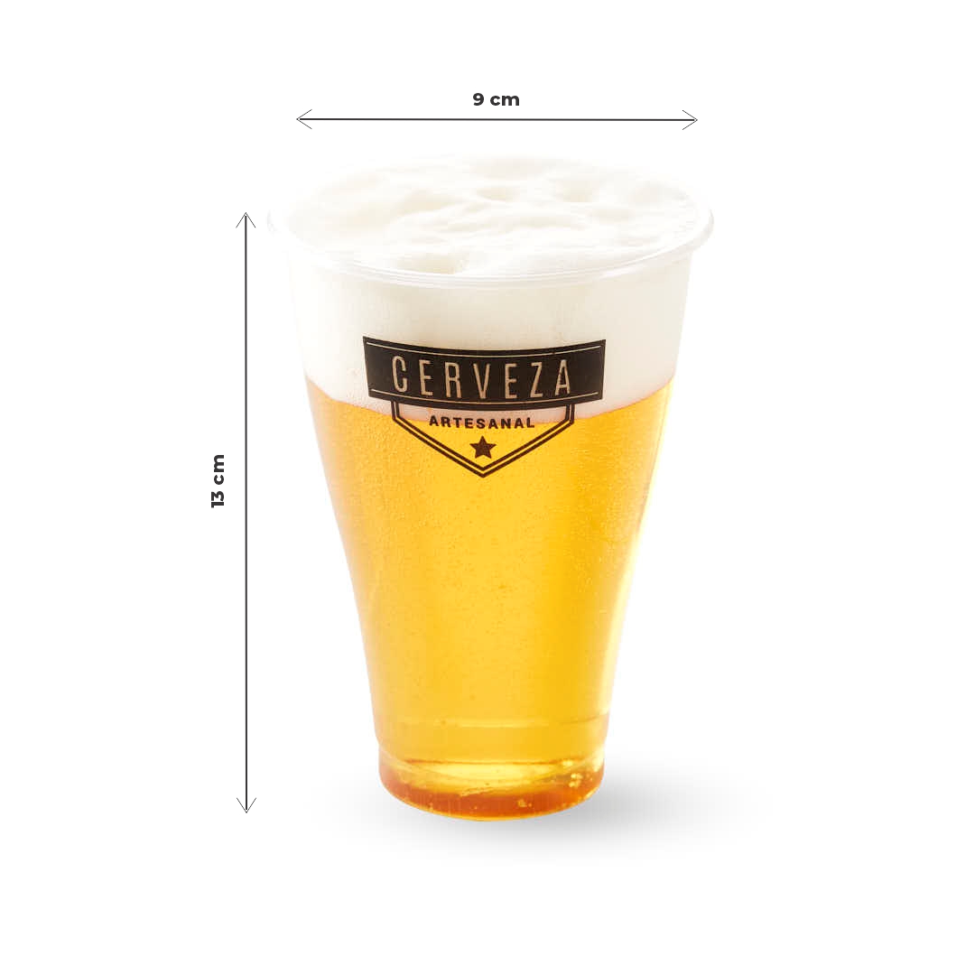 VASO PLASTICO IMPRESO PINTA CRISTAL 500CC (9CM DIAM.*13CM ALTO) PLASTIVAS *50UNID