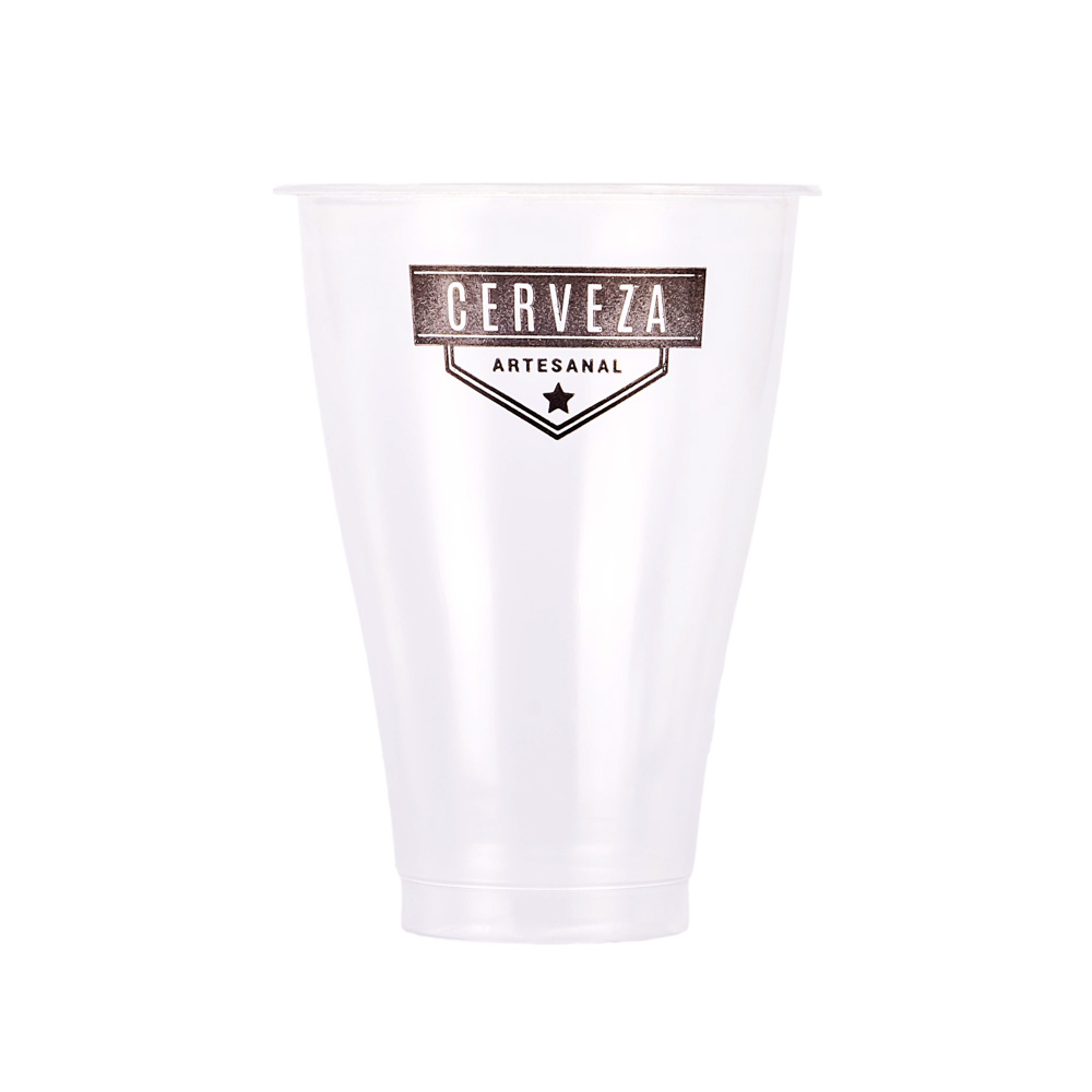 VASO PLASTICO IMPRESO PINTA CRISTAL 500CC (9CM DIAM.*13CM ALTO) PLASTIVAS *50UNID