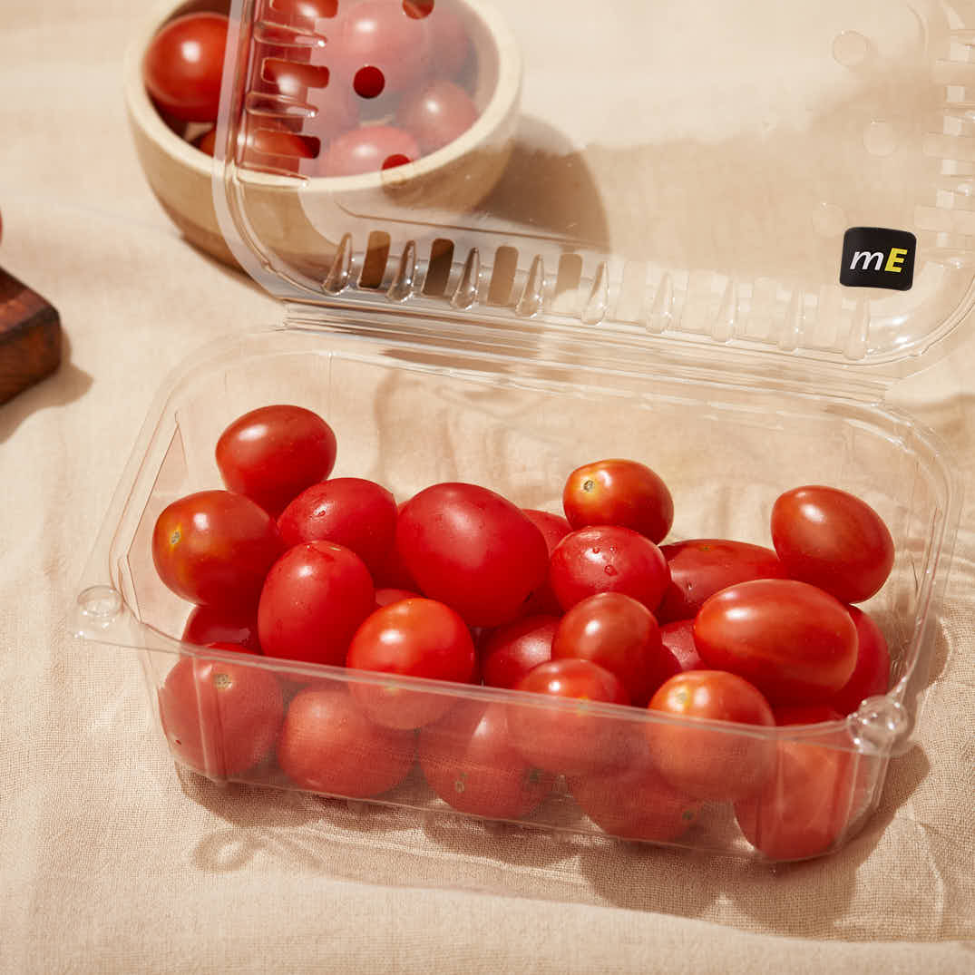 CUBETA FRUTIHORTICOLA CLAMSHELL 500GRS PET PERF. (M4380BX) (18*11*8CM) *100 UNID.