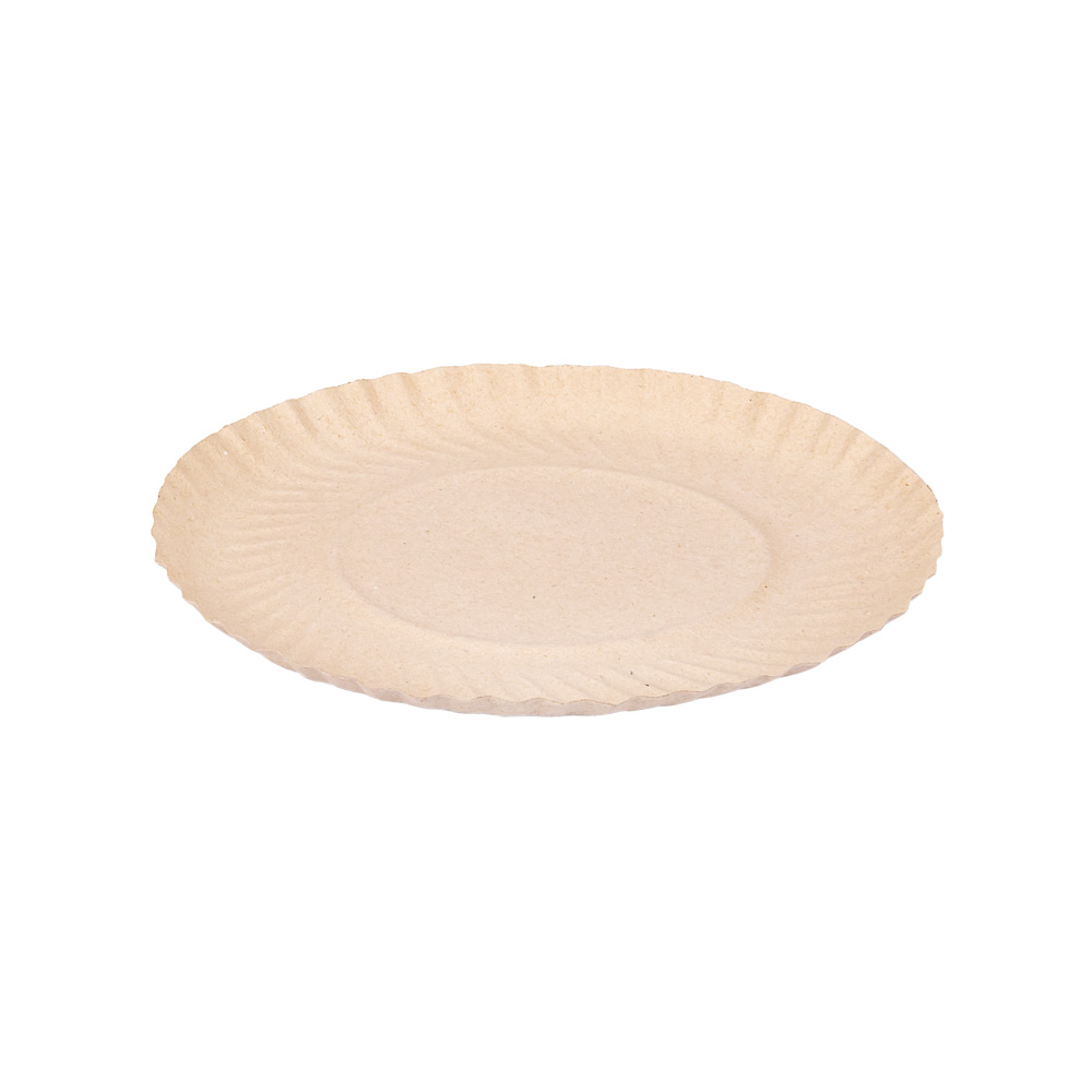 BANDEJA CARTON REDONDA GRIS Nº13,5 (24CM) *100UNID