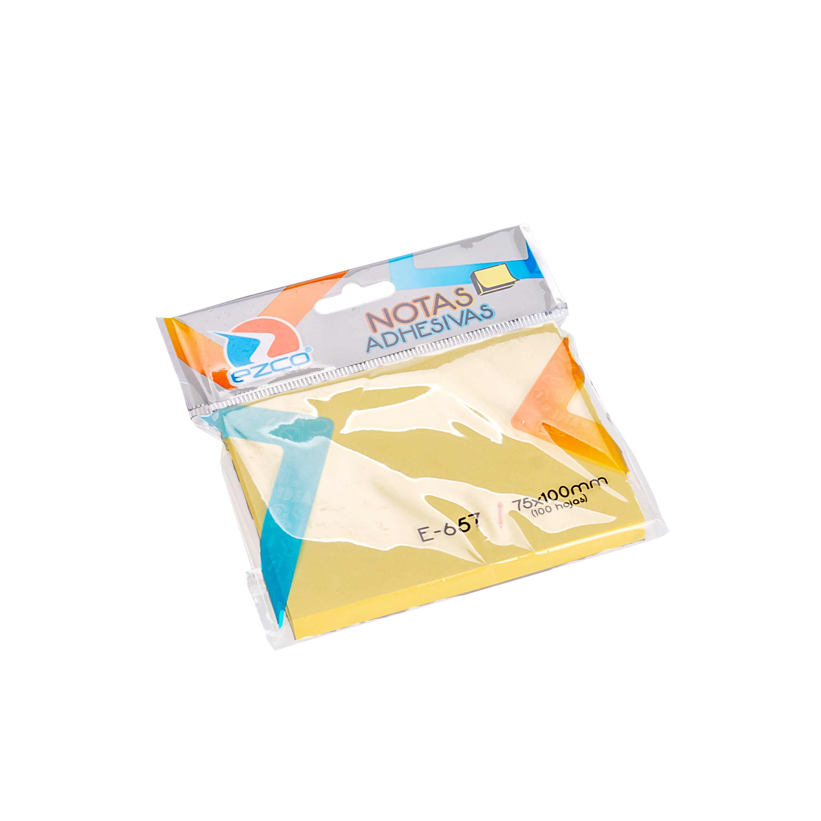 NOTAS ADHESIVAS EZCO AMARILLAS.75*100MM (E-657) *100HJS