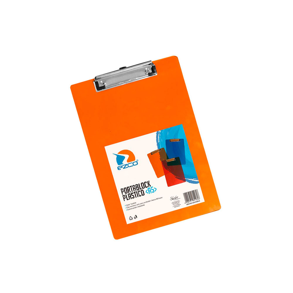 PORTABLOCK EZCO PLASTICO TRASLUCIDO A5 (13.5*23CM) *UNID