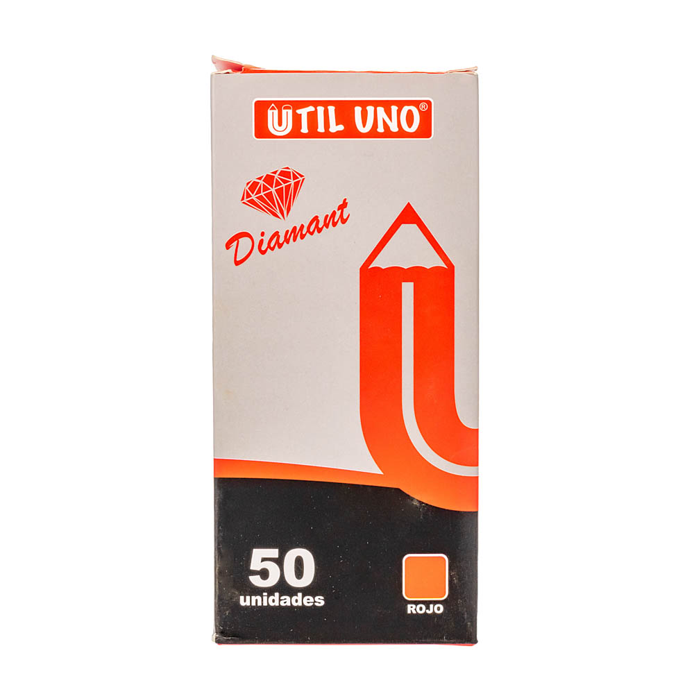 BOLIGRAFO UTIL UNO CRISTAL ROJO (1MM) *UNID