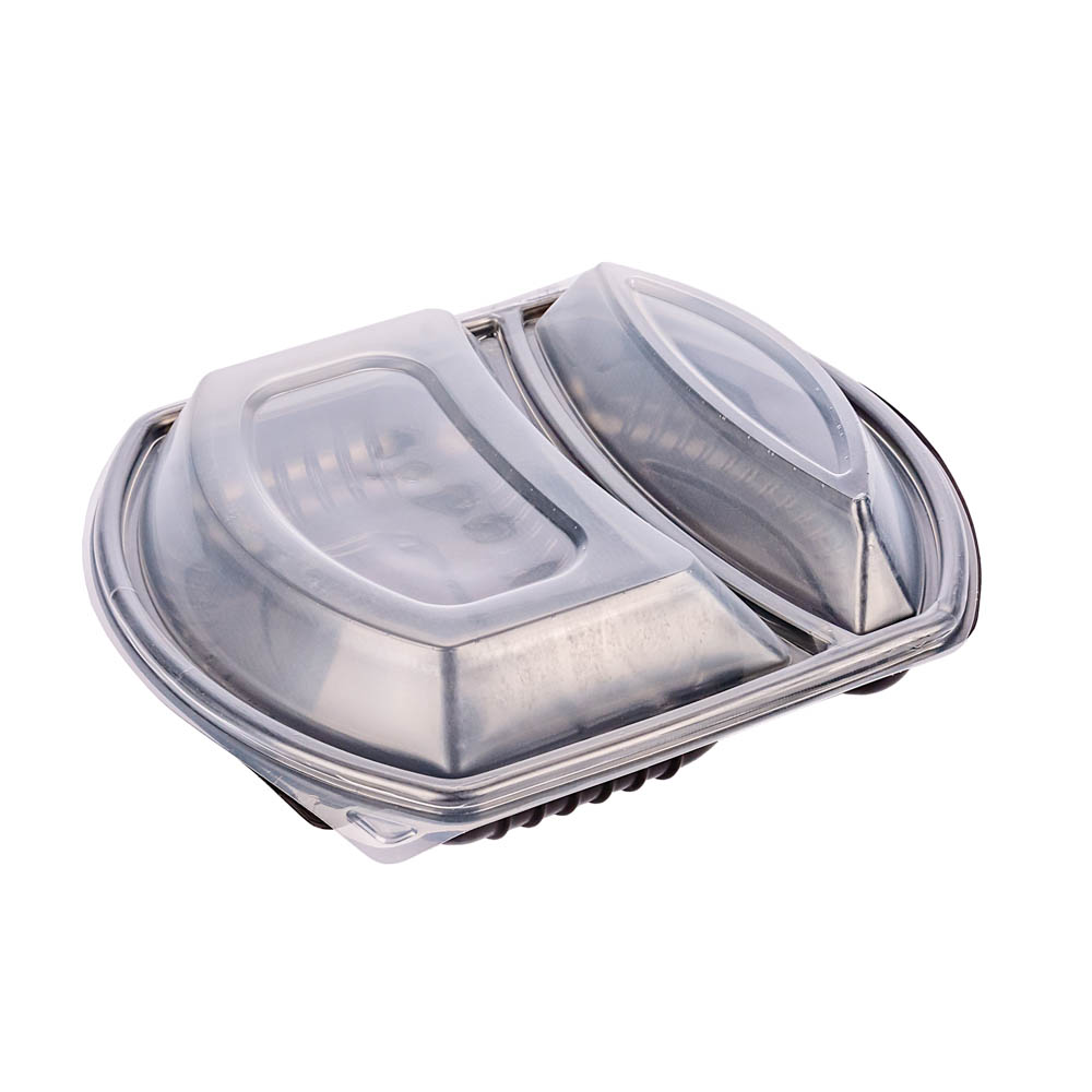BANDEJA MICRO COTNYL NEGRA C/2 CAVIDADES (20*22*3CM) (CAT2 NE) *50UNID