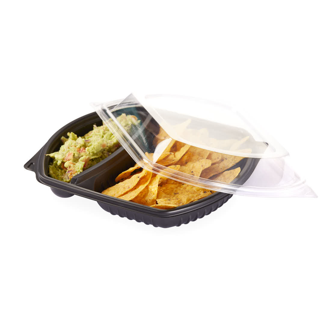 BANDEJA MICRO COTNYL NEGRA C/2 CAVIDADES (20*22*3CM) (CAT2 NE) *50UNID