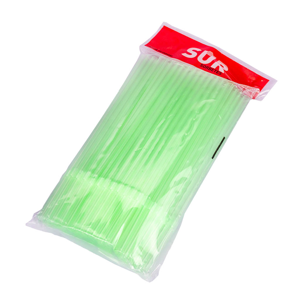 SORBETES HOGAR PLASTICOS PARA TRAGOS FLEXIBLES (6MM*21CM) PAQ.*100UNID