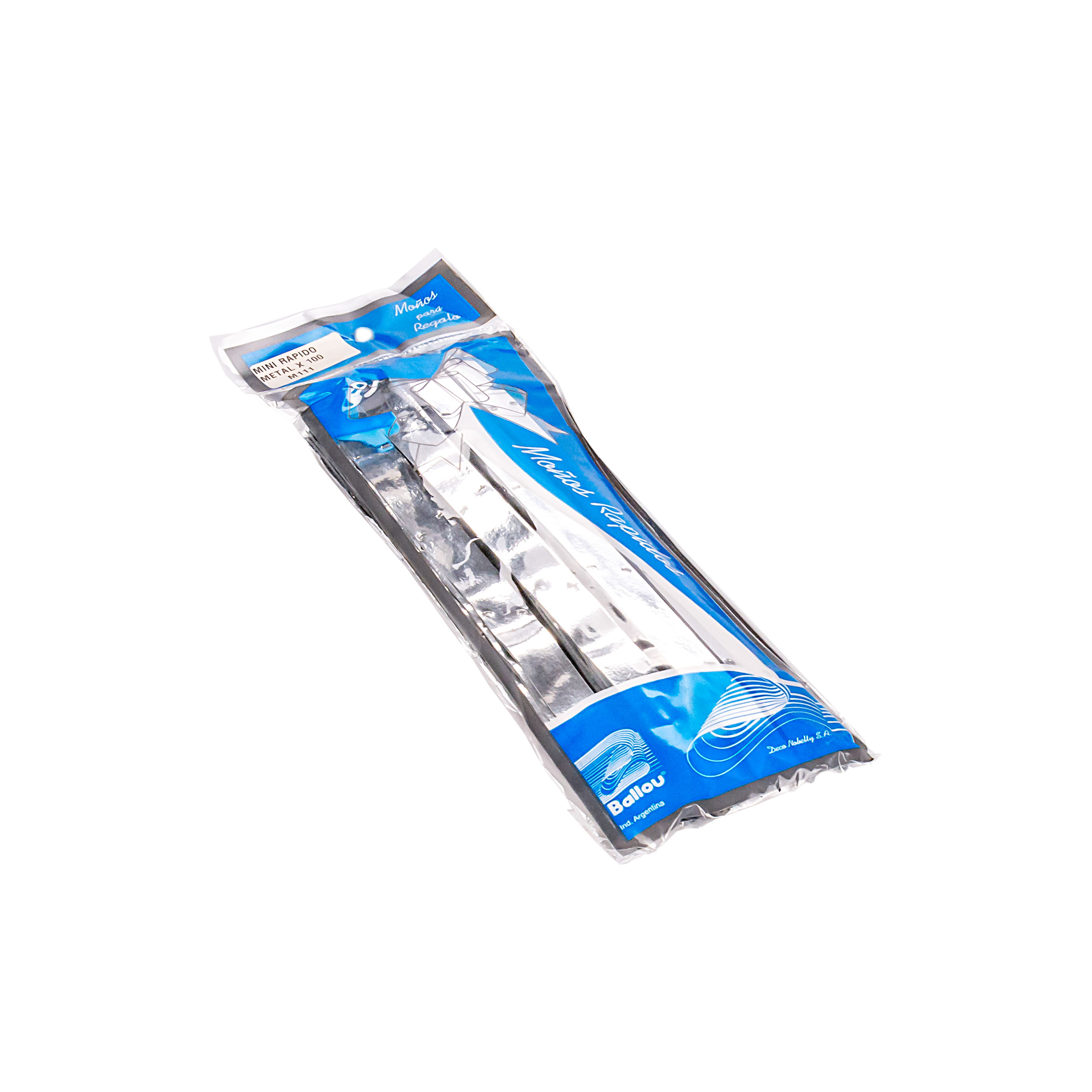 MOÑO RAPIDO METAL MINI PLATEADO *100UNID