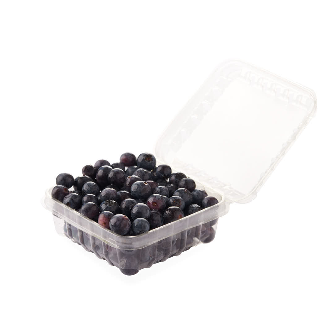CUBETA FRUTIHORTICOLA CLAMSHELL 125GRS PET PERF.(M2937BX) (10*10*4.2CM) *100 UNID