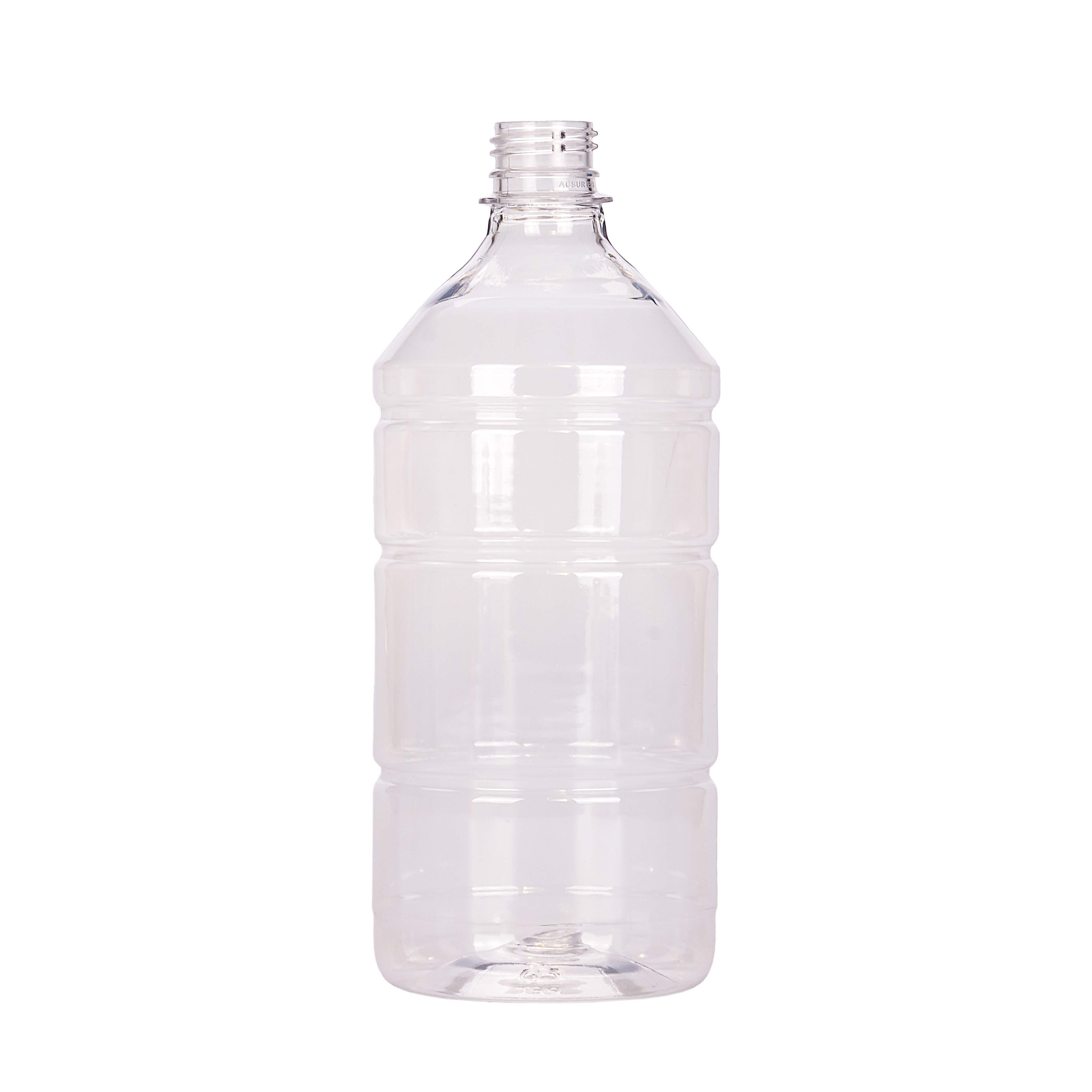 BOTELLA PLASTICO CRISTAL LABORATORIO.1000CC (36GRS) (SIN TAPA) *100UNID