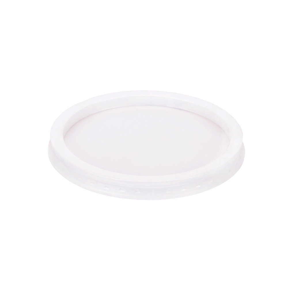 TAPA VASO PLASTICO GLASS 95 NATURAL LISA (PARA VASO 500) *50UNID