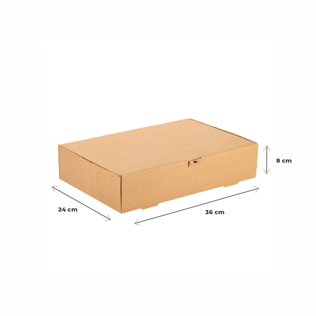 CAJA MICRO CARTON MARRON/MARRON (24*36*8CM) (MITY) *100UNID