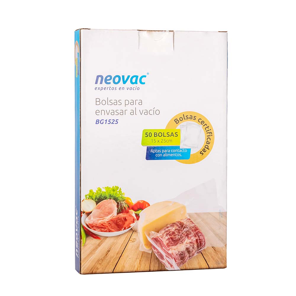 BOLSAS PARA VACIO NEOVAC GOFRADAS 15*25CM (BG1525) *50UNID