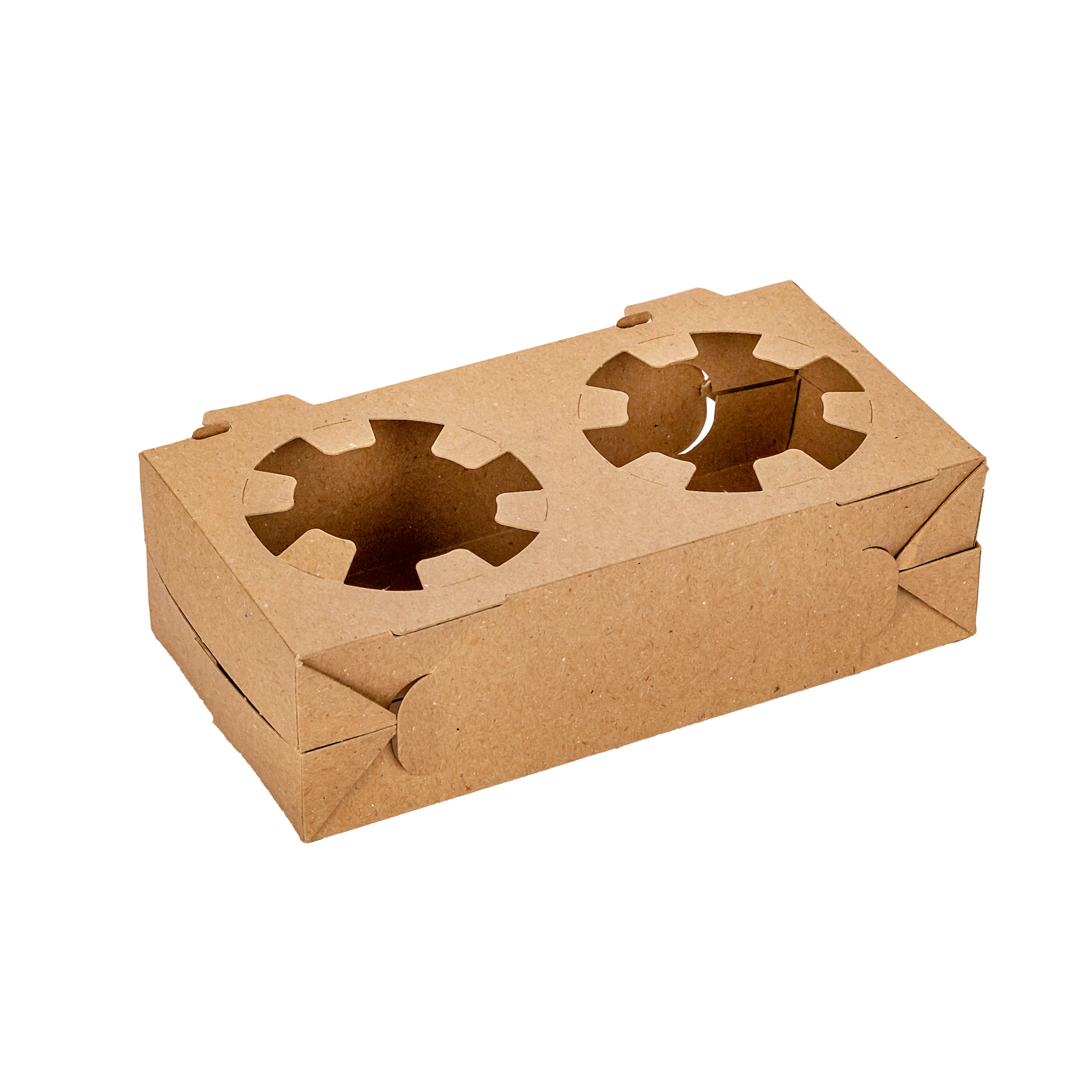 PORTAVASOS BASE CARTON PARA 2 VASOS BIOHZ (18.2*9.2*5.3CM) *400UNID