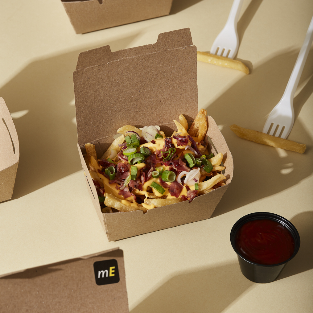 CAJA DELIVERY BIOHZ PAPAS FRITAS REGULAR CON TAPA (12.2*8*6CM) *150UNID