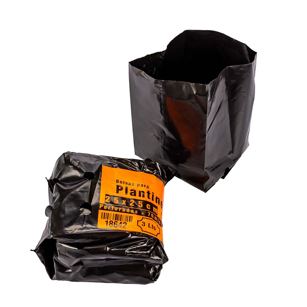 BOLSAS PLANTIN FERNANDEZ (BD - 70MIC - C/PERF - ARMADA 18X13X13) .3 LTS 25X25CM *100UNID