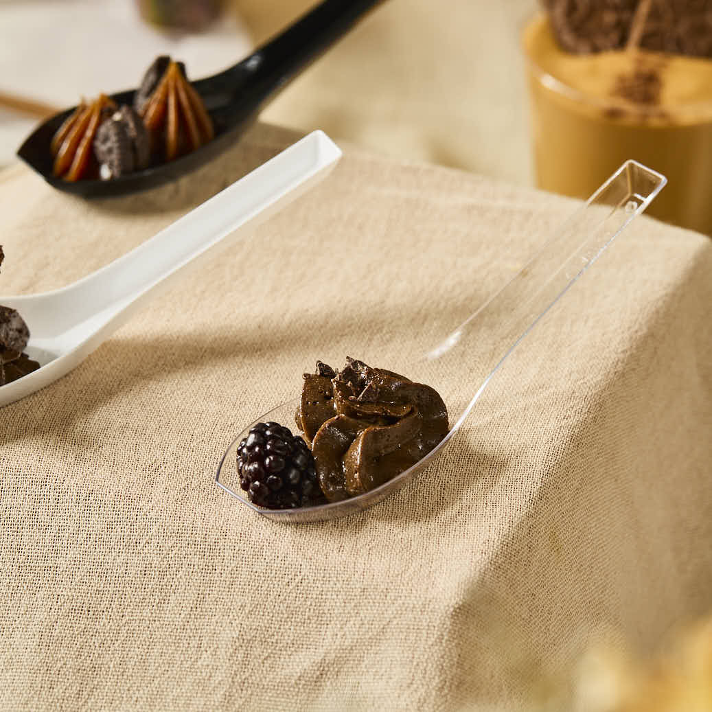 CUCHARA PETITE DEGUSTACION PLASTICA CRISTAL BLISTER *24UNID.