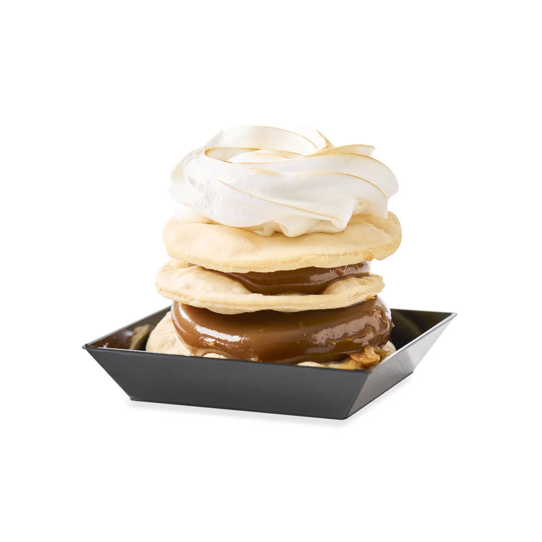 PLATO PETITE CUADRADO PLASTICO NEGRO (6*6*1CM) BLISTER *24UNID.