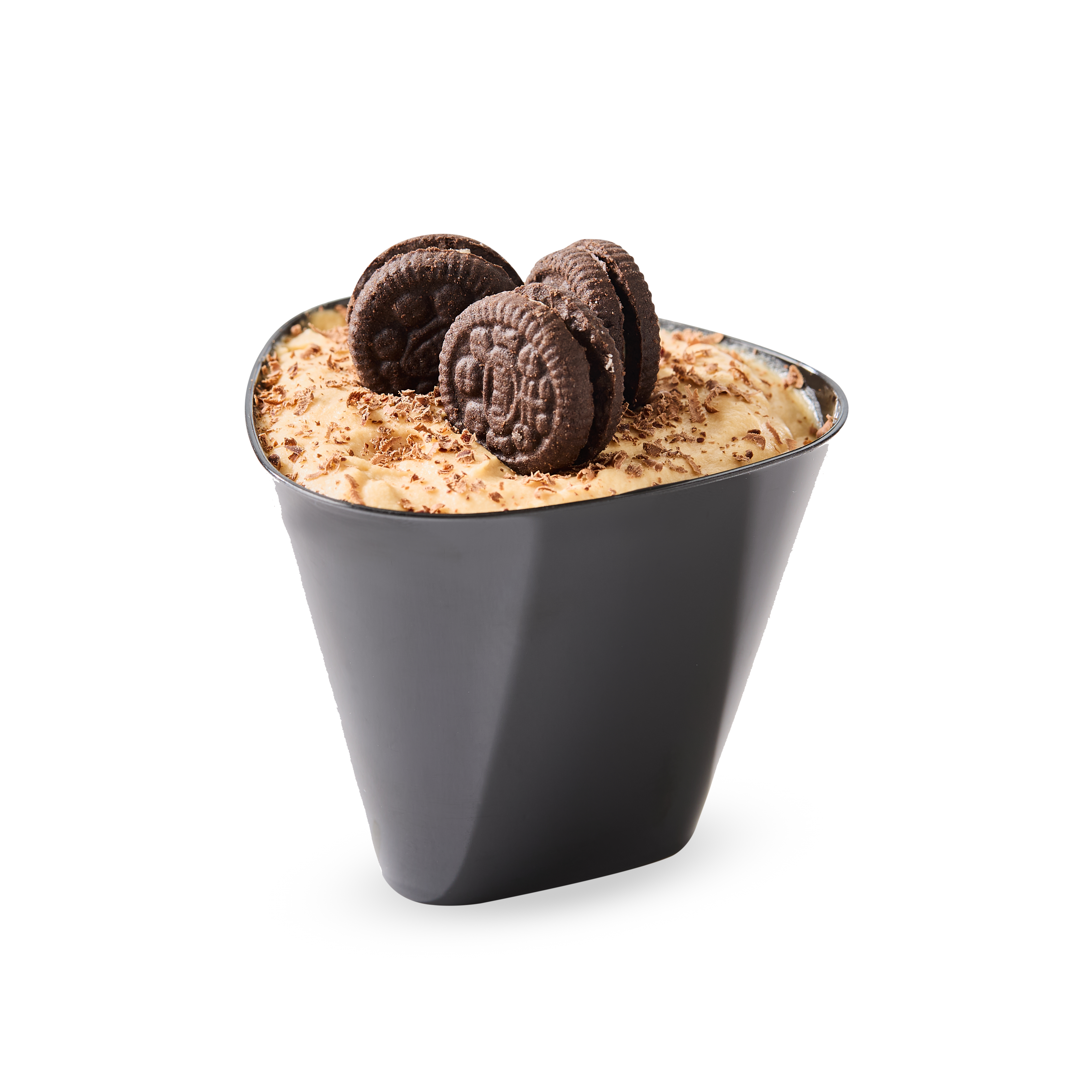 COPA PETITE TRIANGULAR PLASTICA NEGRA (8*8*5CM) BLISTER *12UNID.