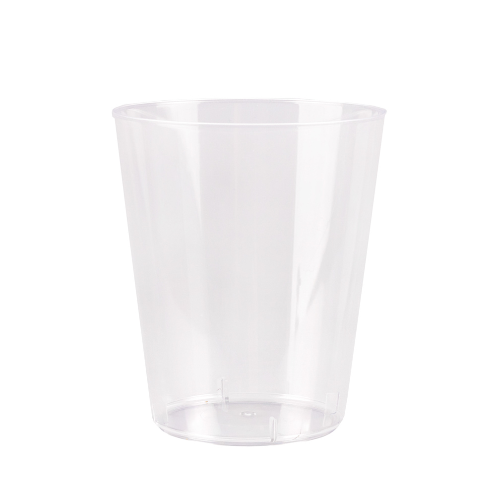 VASOS MURANO PLASTICO CRISTAL 3OZ PAQ.*12UNID