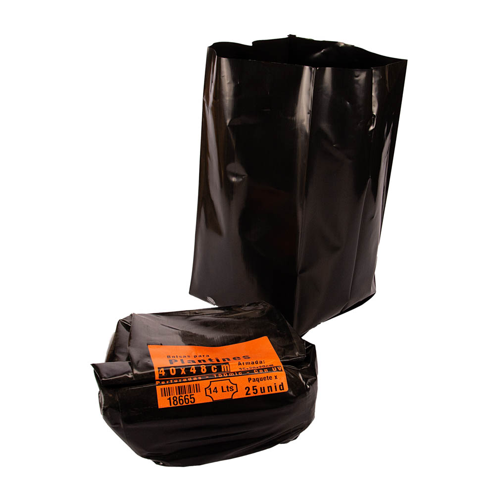 BOLSAS PLANTIN FERNANDEZ (BD - 100MIC - C/PERF - ARMADA 35X20X20) 14 LTS 40X48CM *25UNID