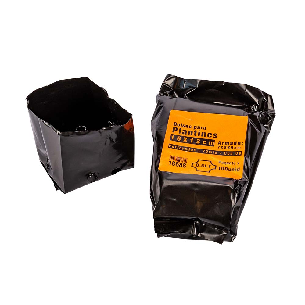BOLSAS PLANTIN FERNANDEZ (BD - 70MIC - C/PERF - ARMADA 7X8X9) .0.5 LTS 16X13CM *100UNID