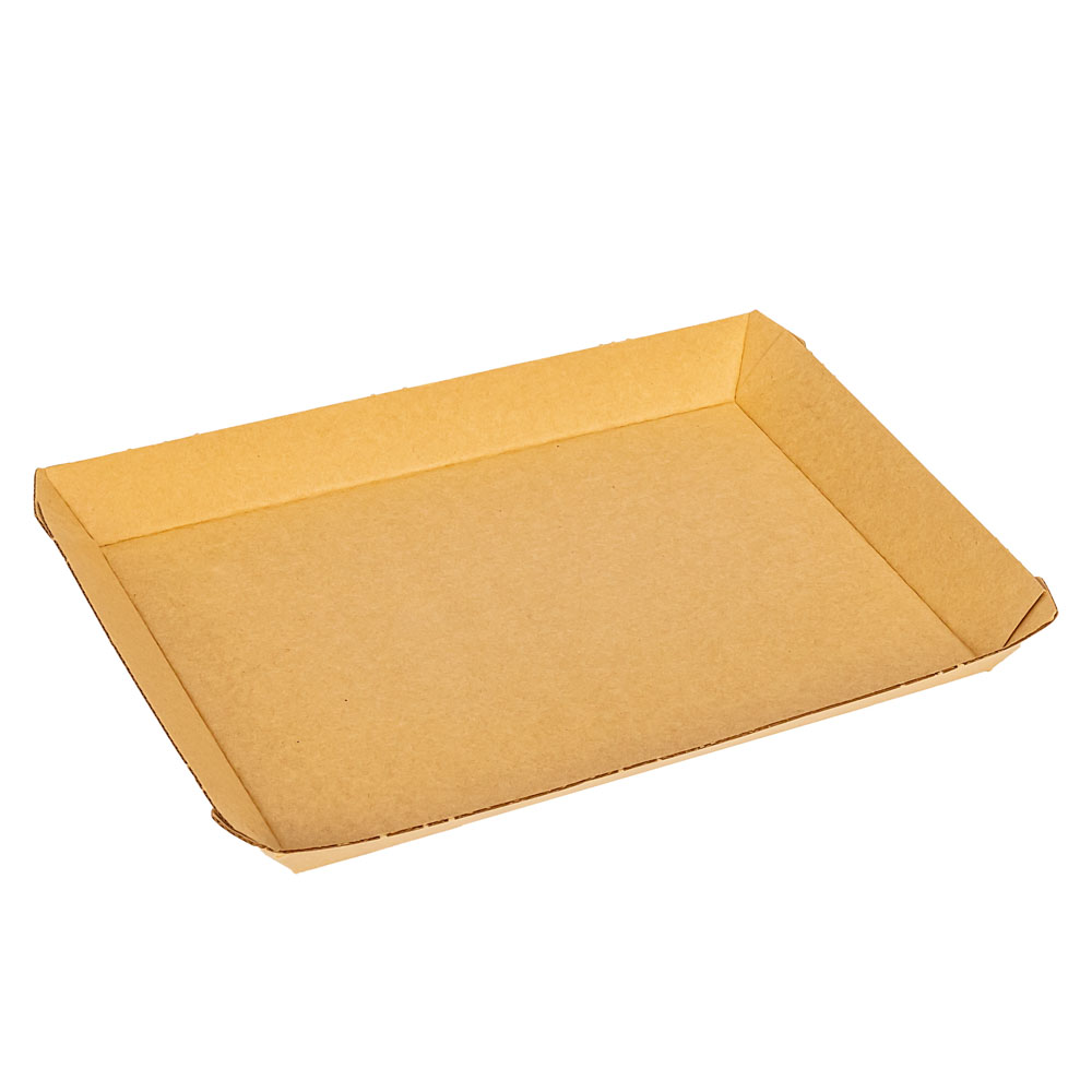 BANDEJA CARTON RECTANGULAR MICROCORRUGADA Nº4 (18*23*2CM) *100UNID