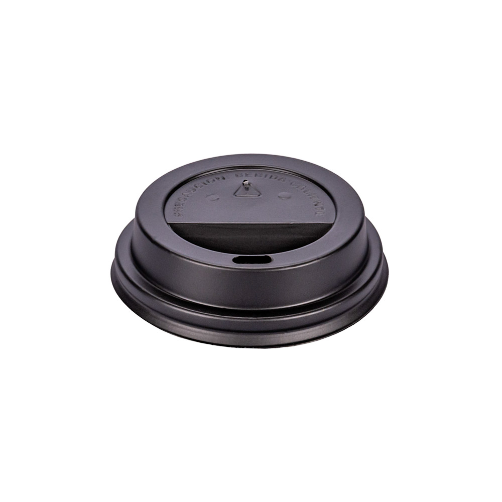 TAPA VASOS POLIPAPEL SOLUPLEX CON PICO NEGRA 8OZ P/DOBLE PARED *100UNID