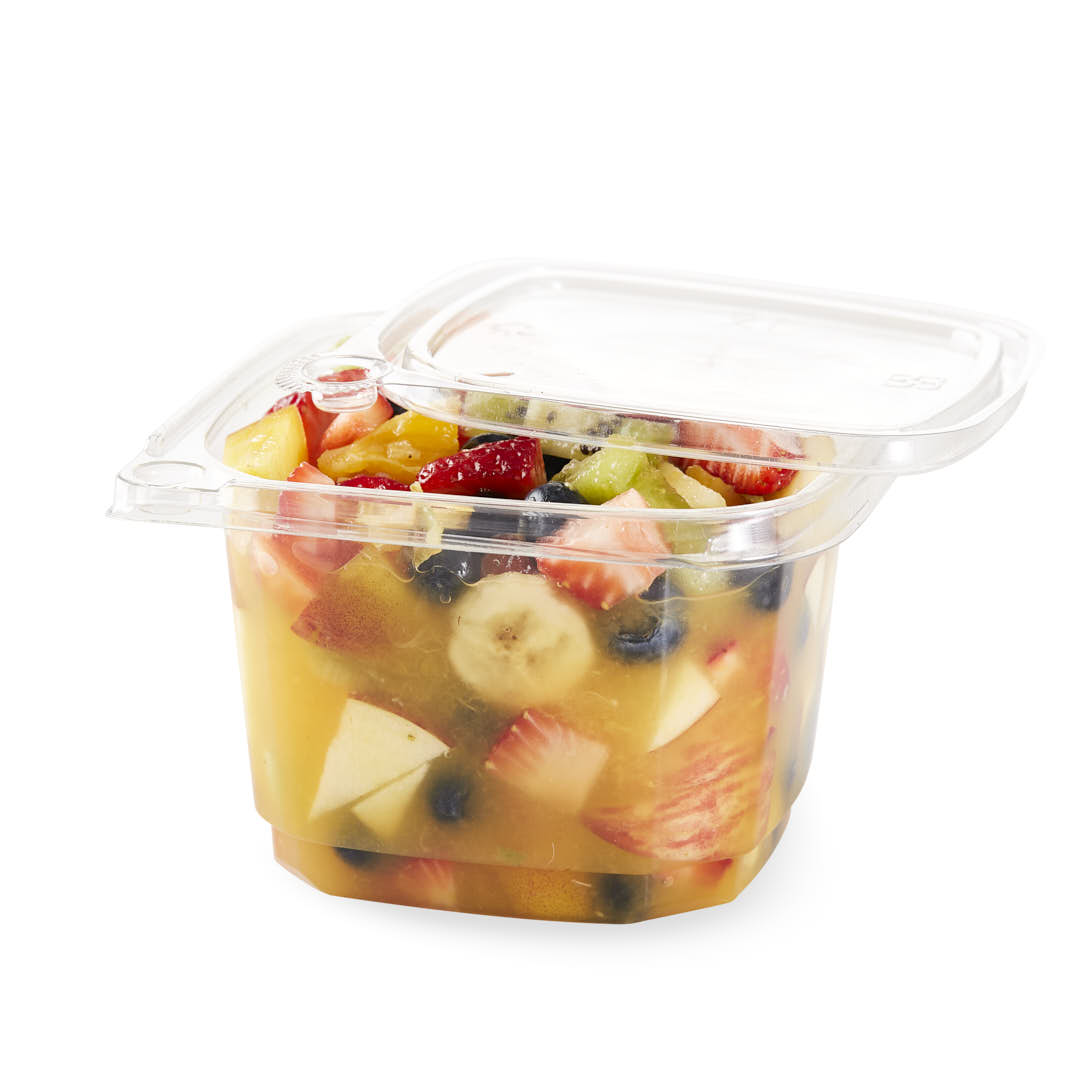 POTE BANDEX CUADRADO PET (480ML) CON PRECINTO SEGURIDAD (16OZ) SIN TAPA *50UNID