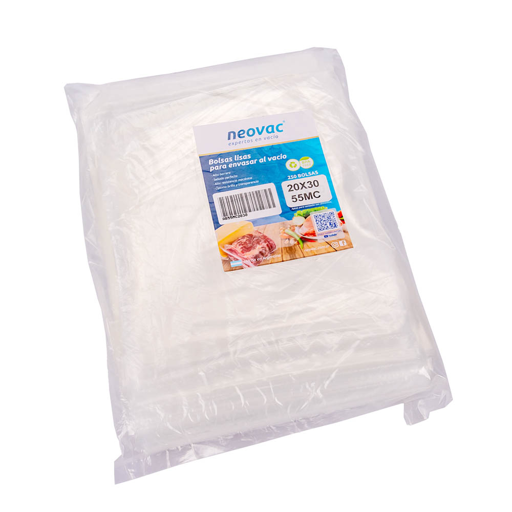 BOLSAS PARA VACIO NEOVAC ALTA BARRERA 20*30CM (55MIC) (AB55MC2030) *100UNID