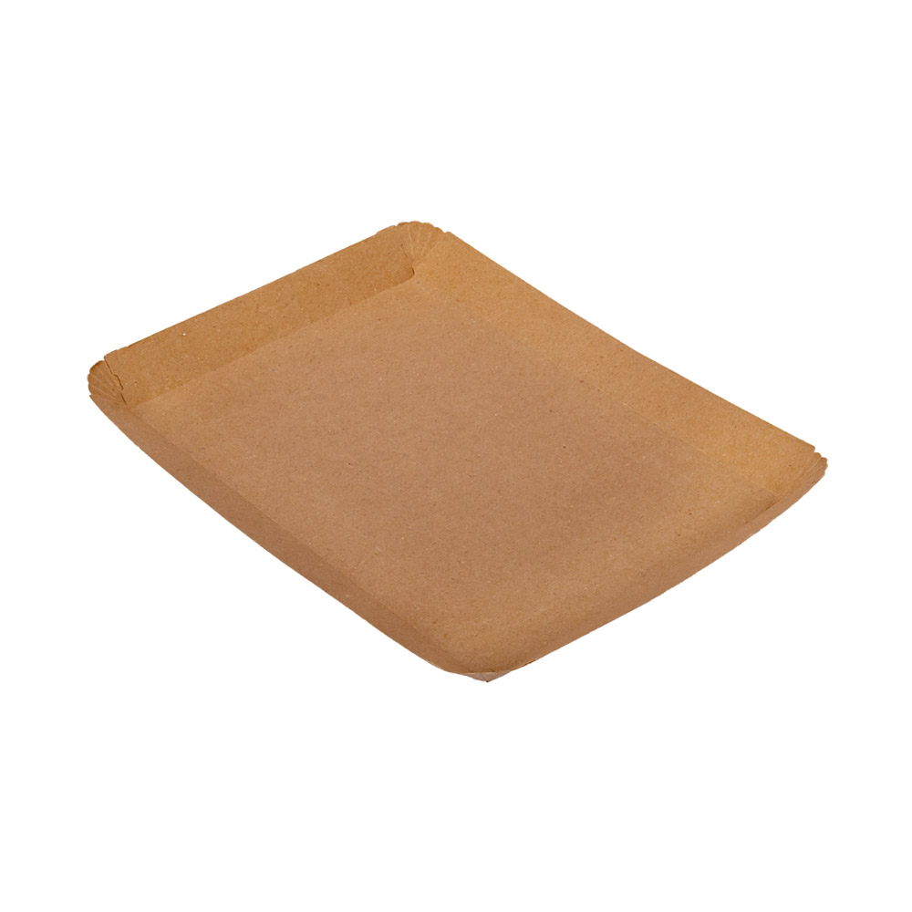 BANDEJA CARTON RECTANGULAR KRAFT Nº7 (25*33*2.2CM) BIOHZ *250UNID