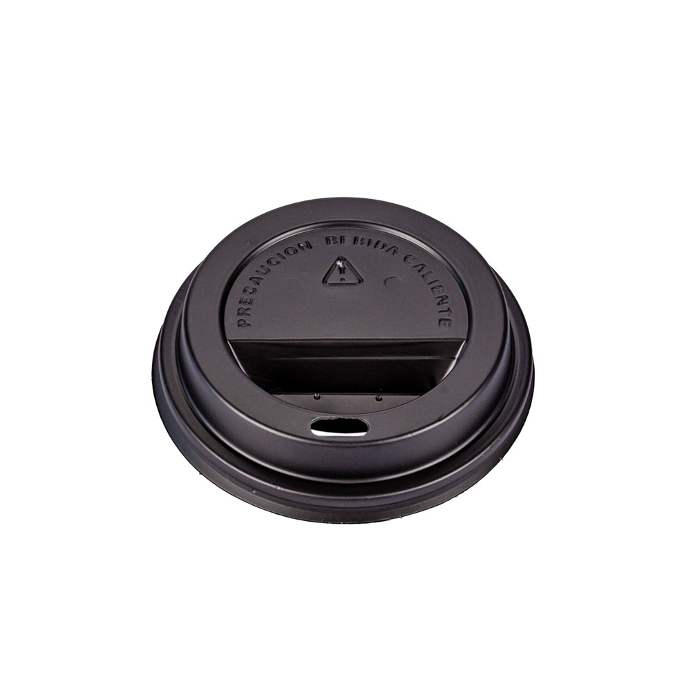 TAPA VASOS TERMICOS CON PICO 180CC NEGRA WELL CUP (TD180N) *100UNID