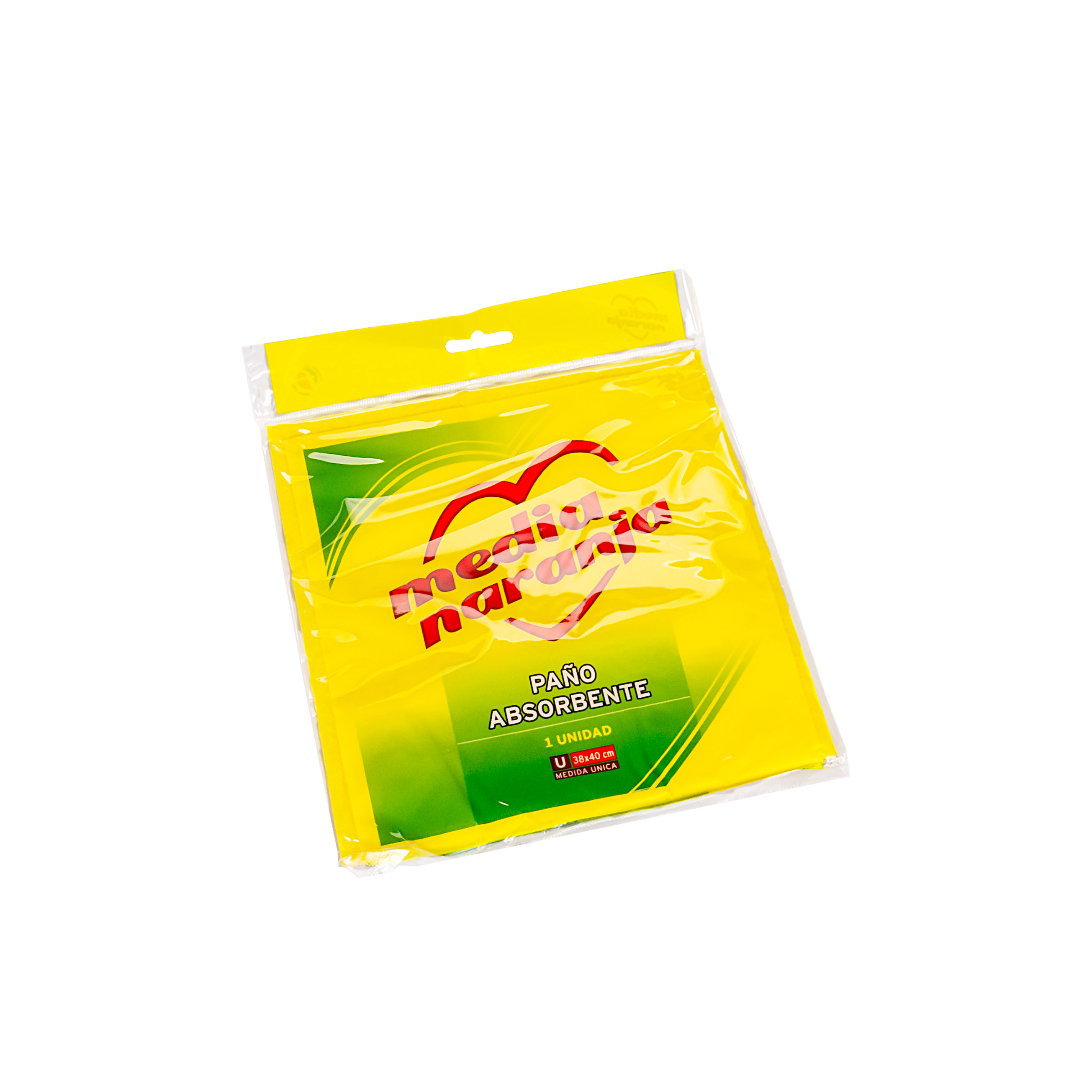 PAÑO MULTIUSO AMARILLO MEDIA NARANJA CHICO (38*40CM) *UNID