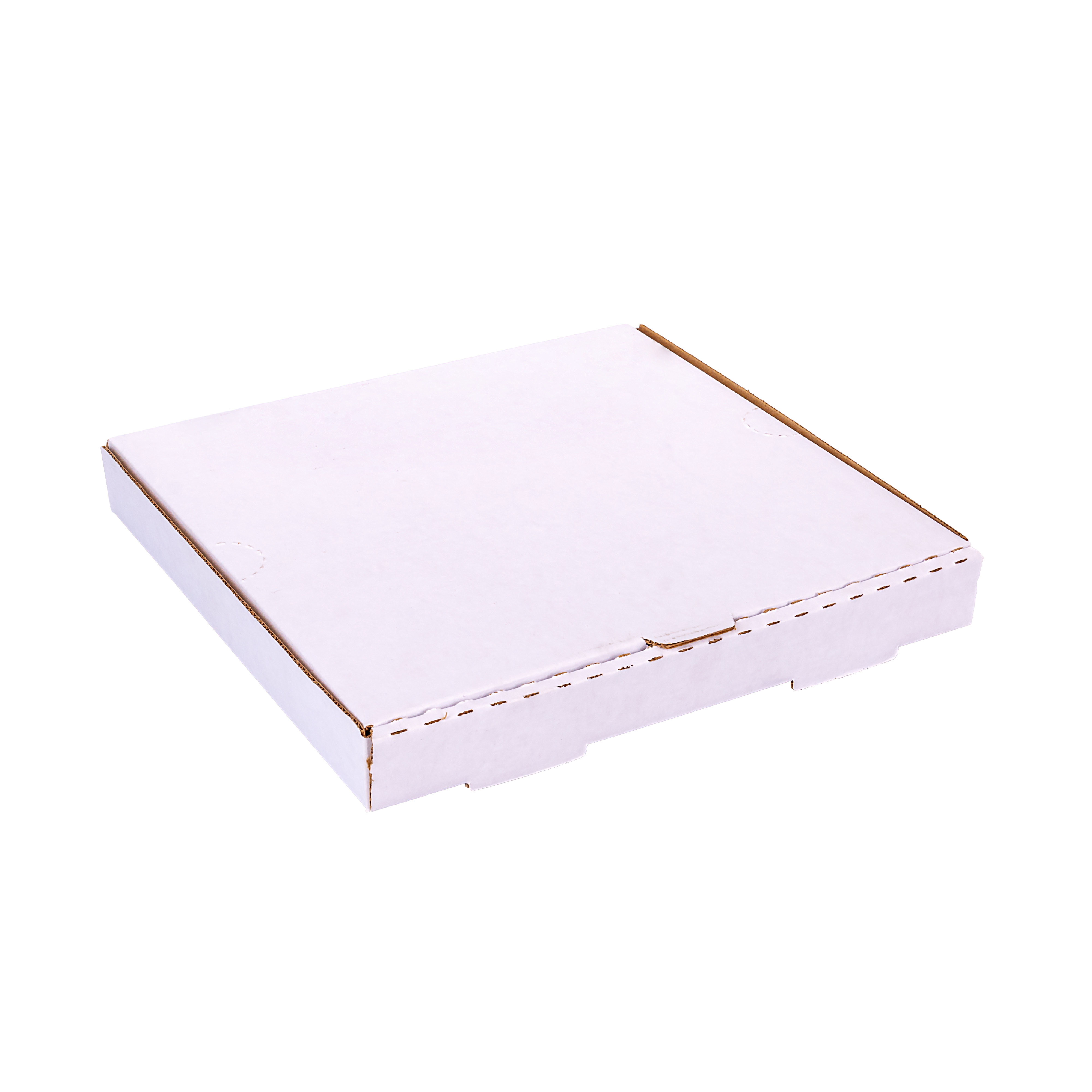 CAJA PIZZA MICRO BLANCO/MARRON CHICA (27.5*27.5*3.5CM) *100UNID
