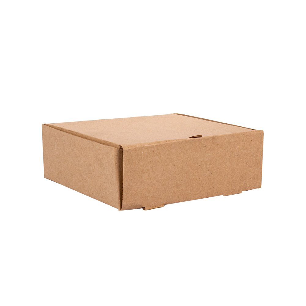 CAJA MICRO CARTON MARRON/MARRON (21*21*7.5CM) (GRAN LOMO) *100UNID.