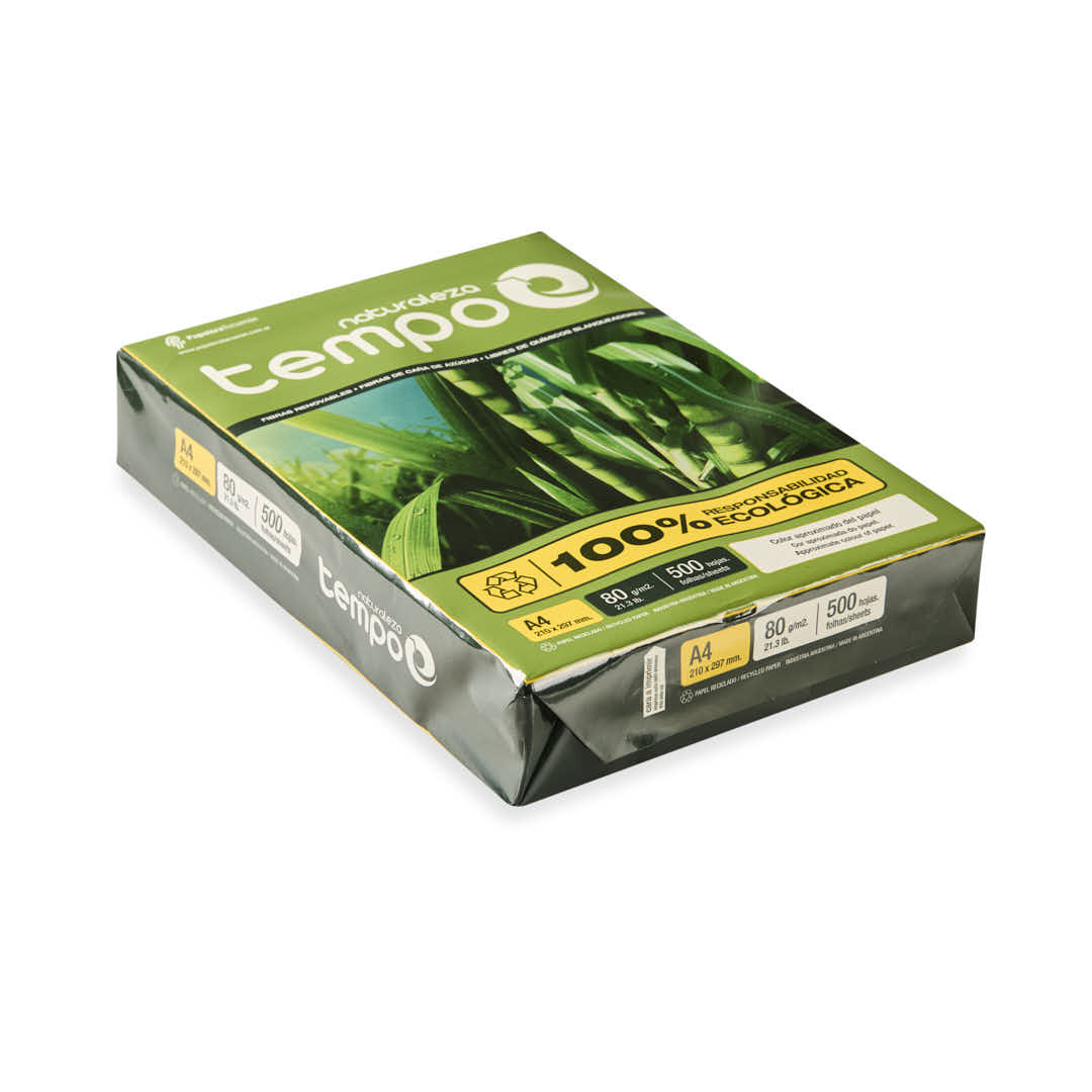 RESMA IMPRESORA A4 MARRON SUSTENTABLE TEMPO 80GRS (21*29.7CM) *500HJS
