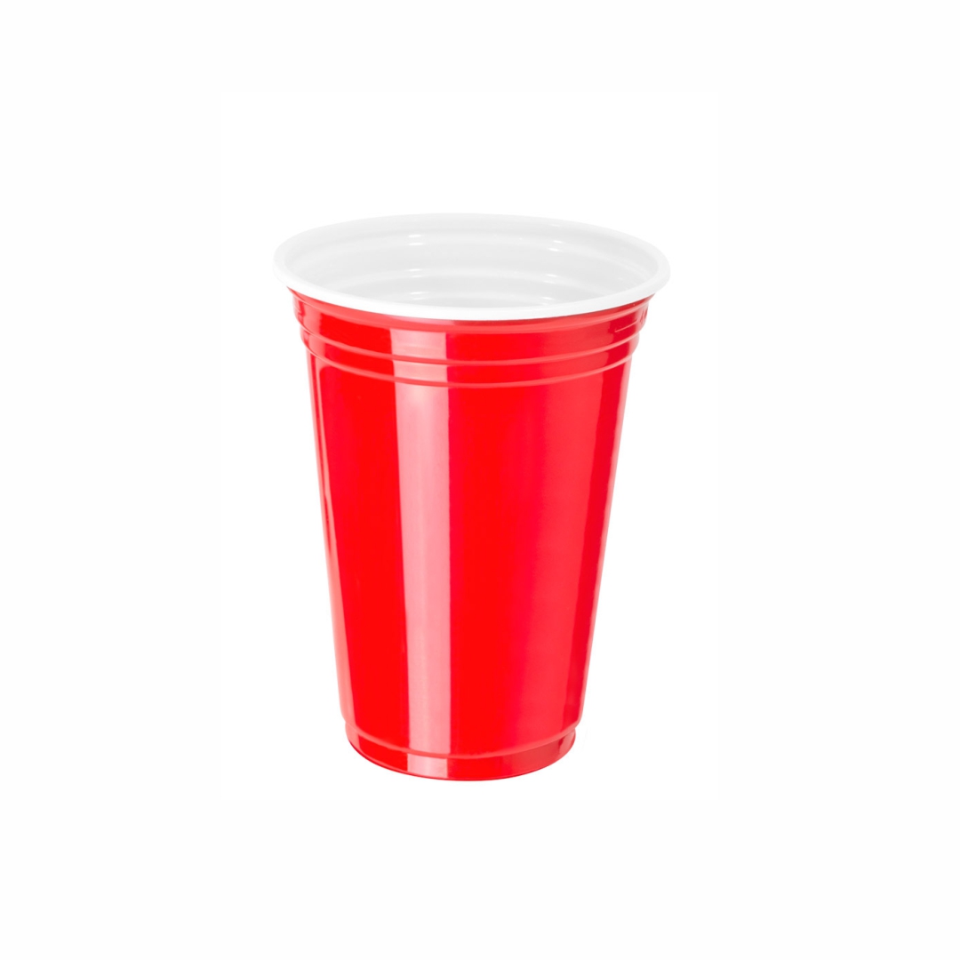 VASOS PLASTICOS AMERICANOS ROJO/BLANCO 400CC COPOBRAS (CF-400) *25UNID